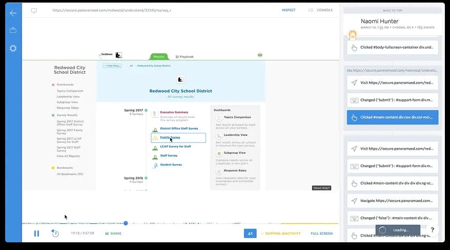 FullStory user observation