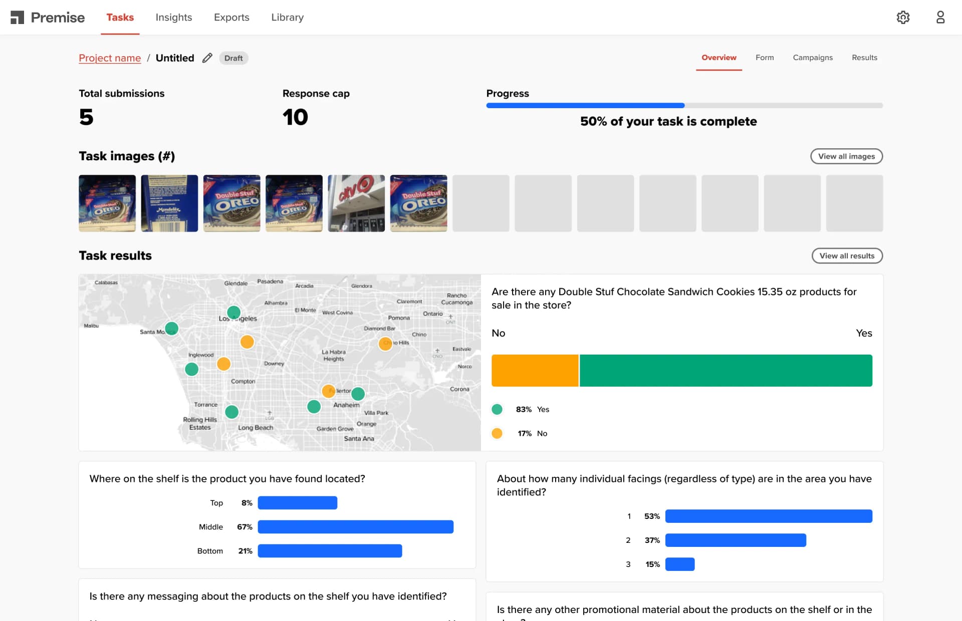 Results view